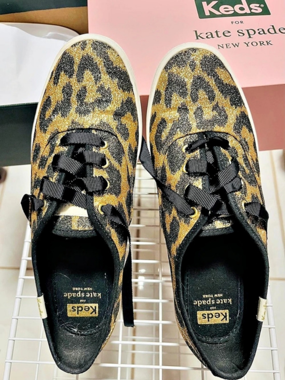 Keds Kate Spade New York collaboration sneakers Leopard Print Sneakers Like New